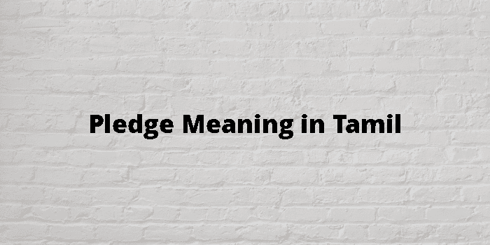 Pledge Meaning In Tamil - தமிழ் அர்த்தம்
