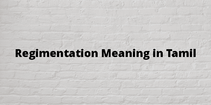 regimentation-meaning-in-tamil