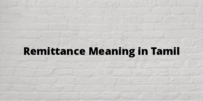 remittance-meaning-in-tamil