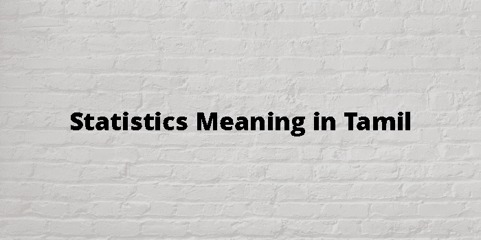 What Is Statistics Meaning Tamil