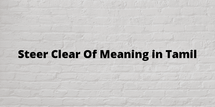 steer-clear-of-meaning-in-tamil