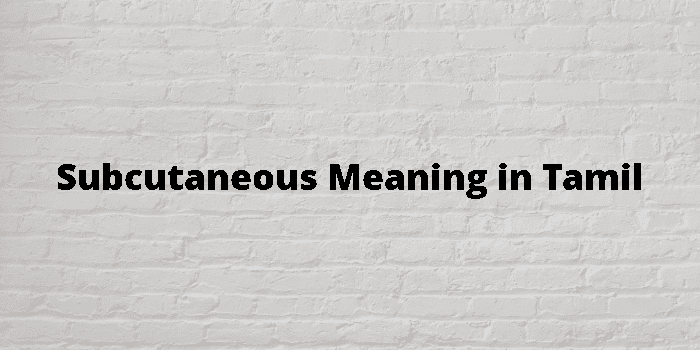 subcutaneous-meaning-in-tamil