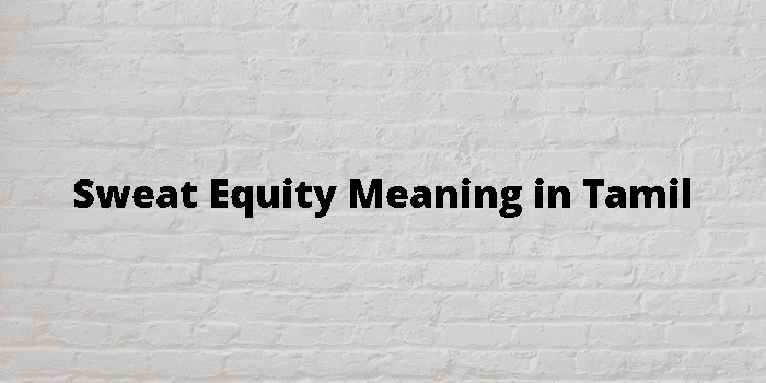 Equity Meaning In Tamil