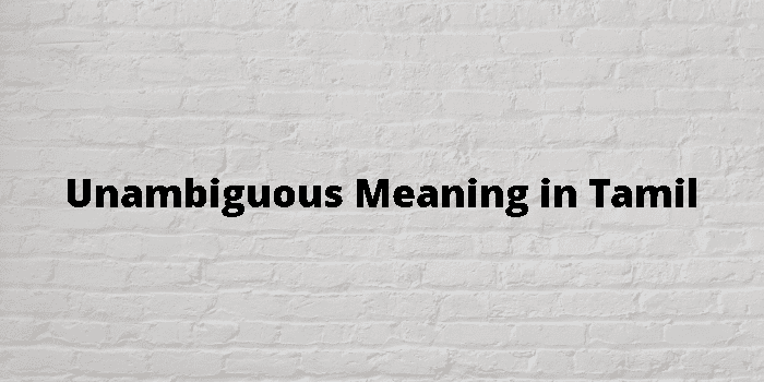 unambiguous-meaning-in-tamil