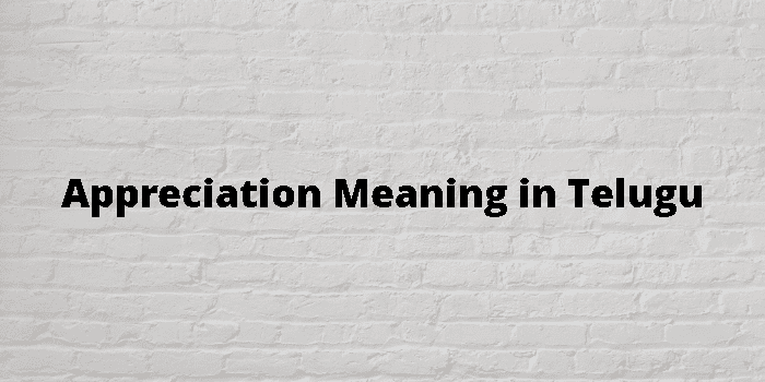 appreciation-meaning-in-telugu