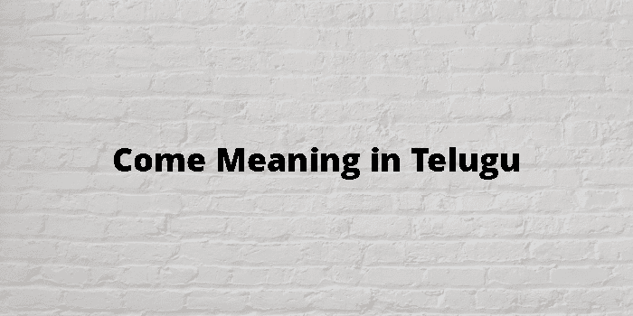 come-meaning-in-telugu