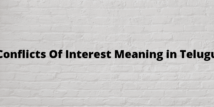 Conflicts Of Interest Meaning In Telugu 