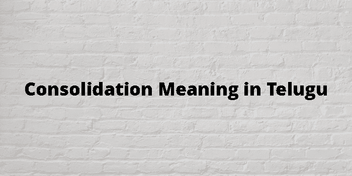 consolidation-meaning-in-telugu