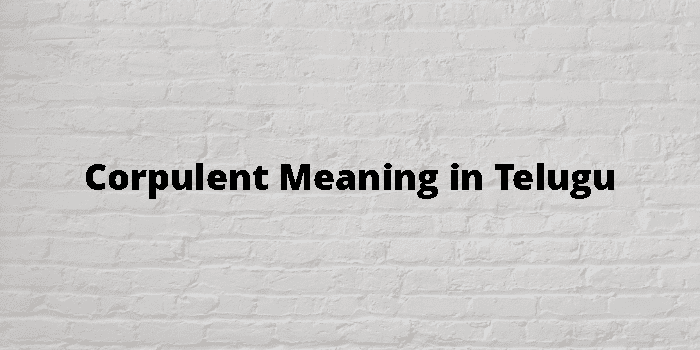 corpulent-meaning-in-telugu