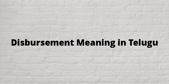 disbursement-meaning-in-telugu