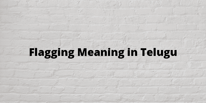 Flagging Off Meaning In English