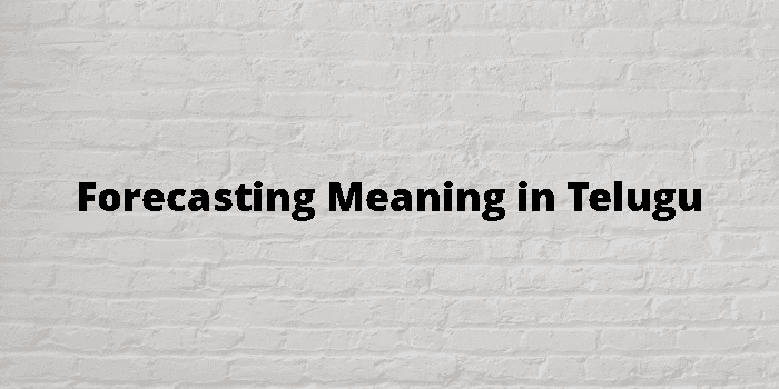 forecasting-meaning-in-telugu