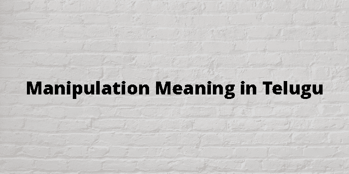 Manipulation meaning in telugu 