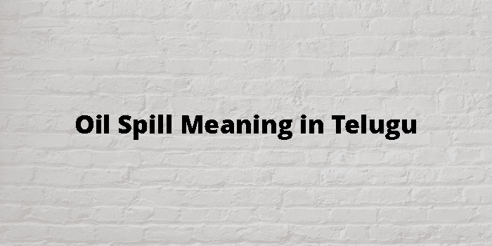Oil Spill Meaning In Telugu 