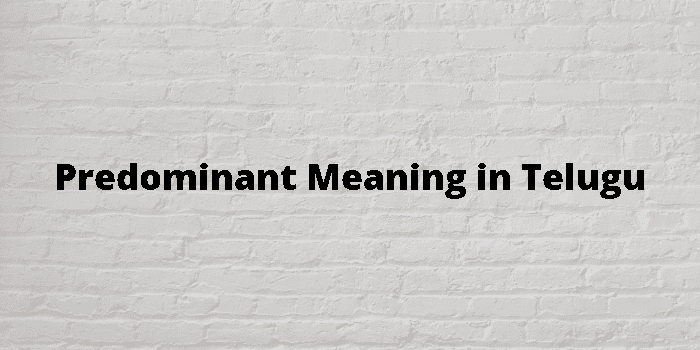 predominant-meaning-in-telugu