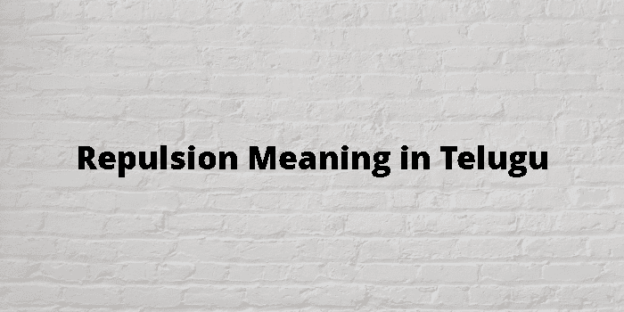 Repulsion Meaning In Telugu - తెలుగు అర్థం