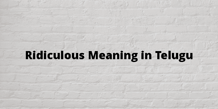 ridiculous-meaning-in-telugu