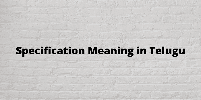 specification-meaning-in-telugu