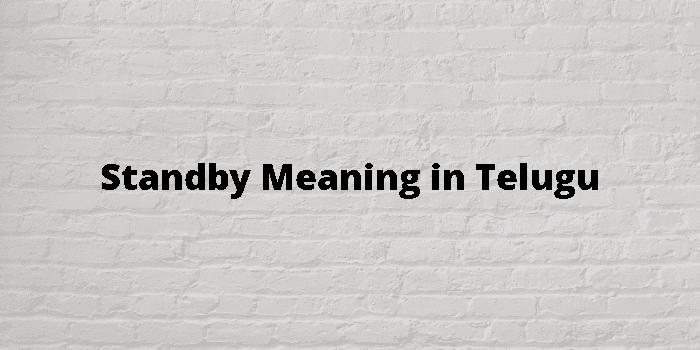 My telugu Dictionary: standby meaning in telugu