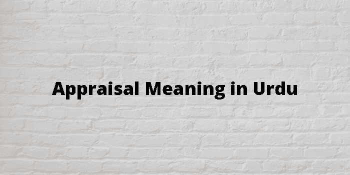 appraisal-meaning-in-urdu