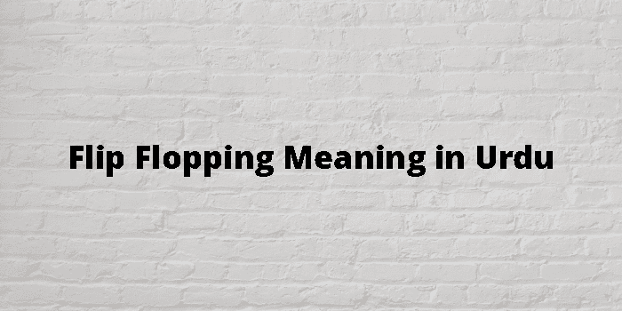 Flip Flopping Meaning In Urdu - اردو معنی