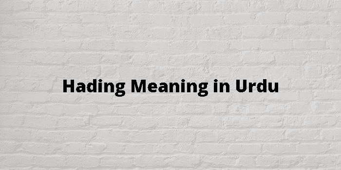 hading-meaning-in-urdu