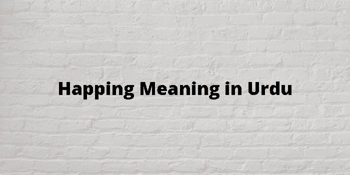 Happing Meaning In Urdu - اردو معنی