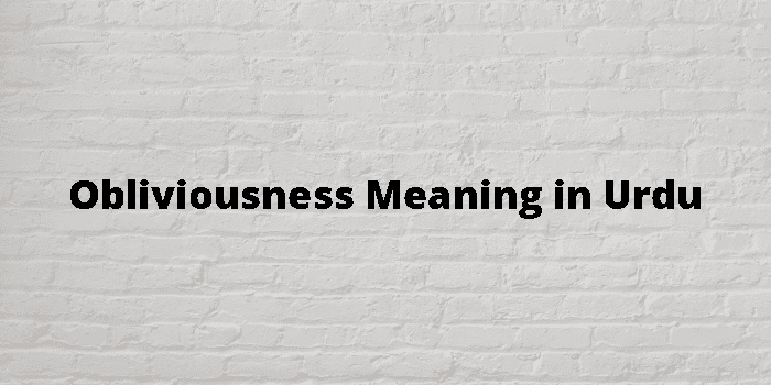 obliviousness-meaning-in-urdu