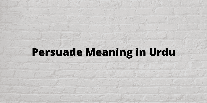 Persuade Meaning In Urdu - اردو معنی