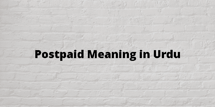 postpaid-meaning-in-urdu