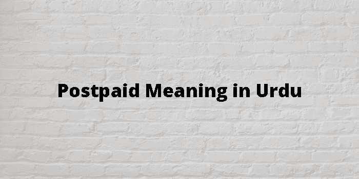 postpaid-meaning-in-urdu