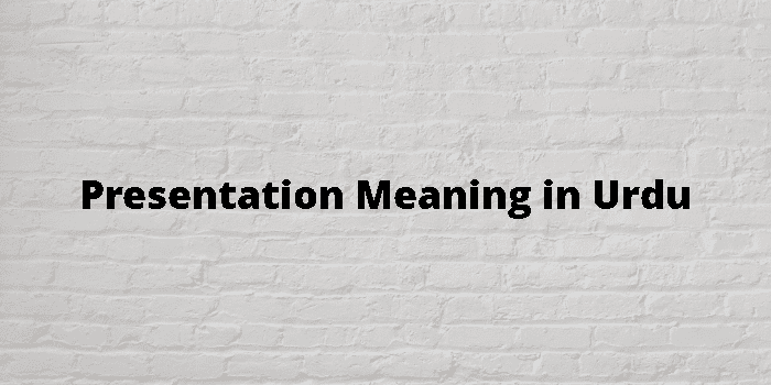 presentation of meaning in urdu
