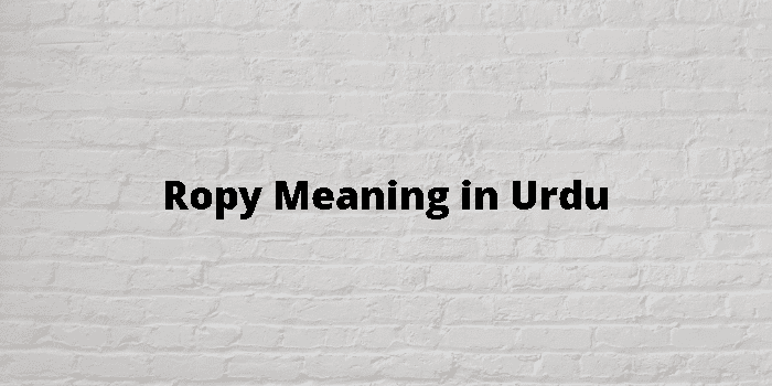 Ropy Meaning 