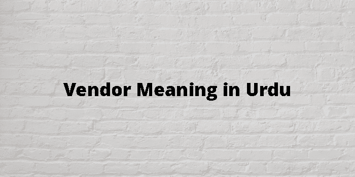 vendor-meaning-in-urdu