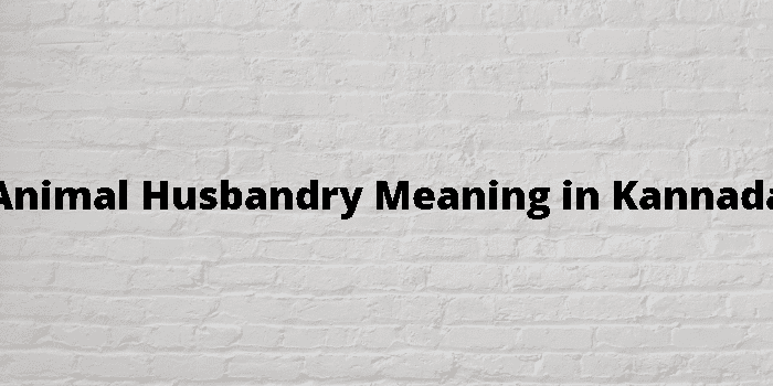 Animal Husbandry Meaning In Kannada - ಕನ್ನಡ ಅರ್ಥ