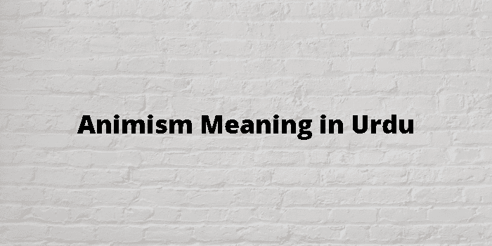 Animism Meaning In Urdu - اردو معنی